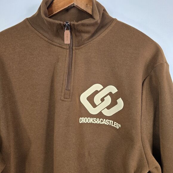 Crooks & Castles Men's Size Large Brown Long Sleeve Sweatshirt - Picture 2 of 6